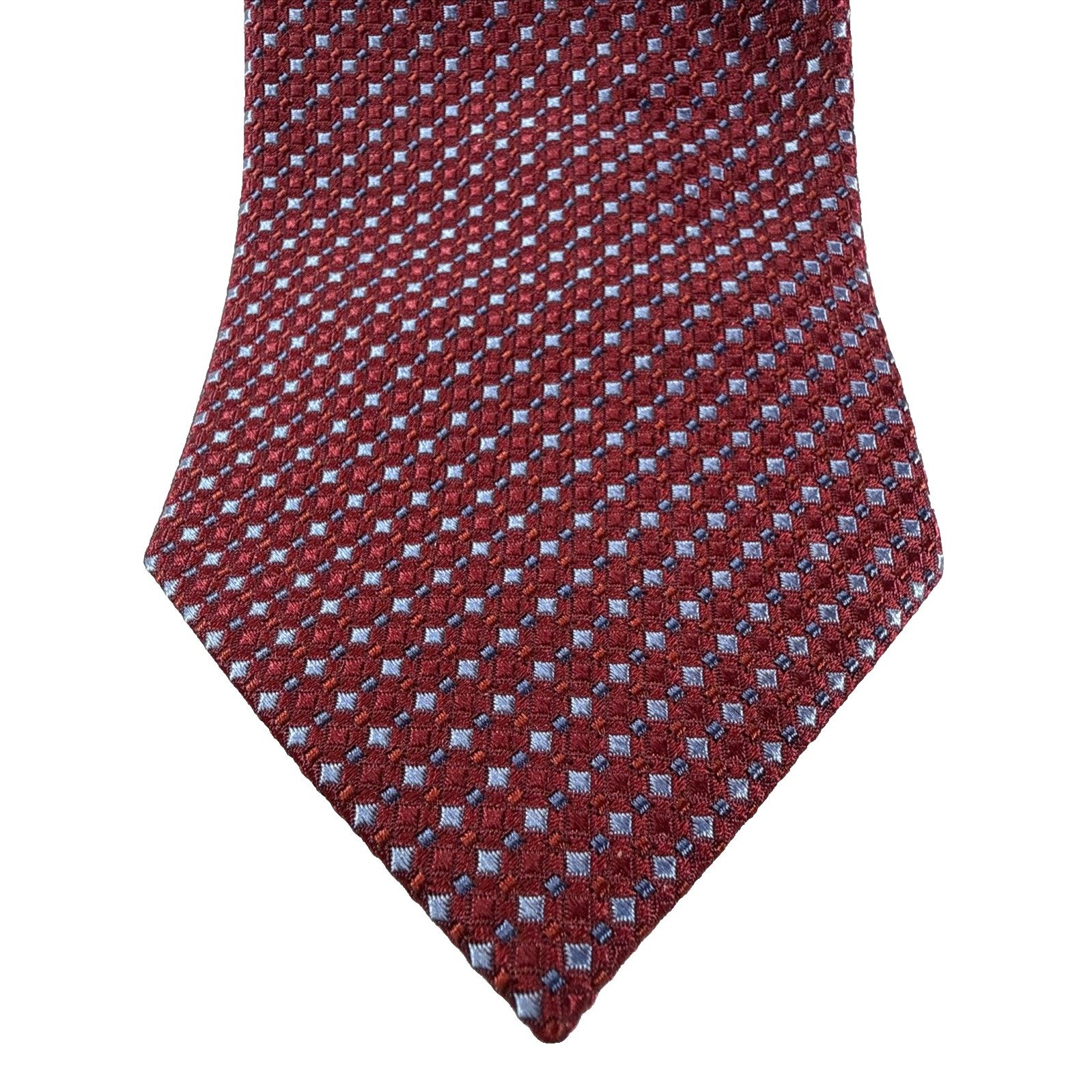 Men’s Red Necktie Tie Neckwear Diamond Dotted Striped Business Fashion Accessory
